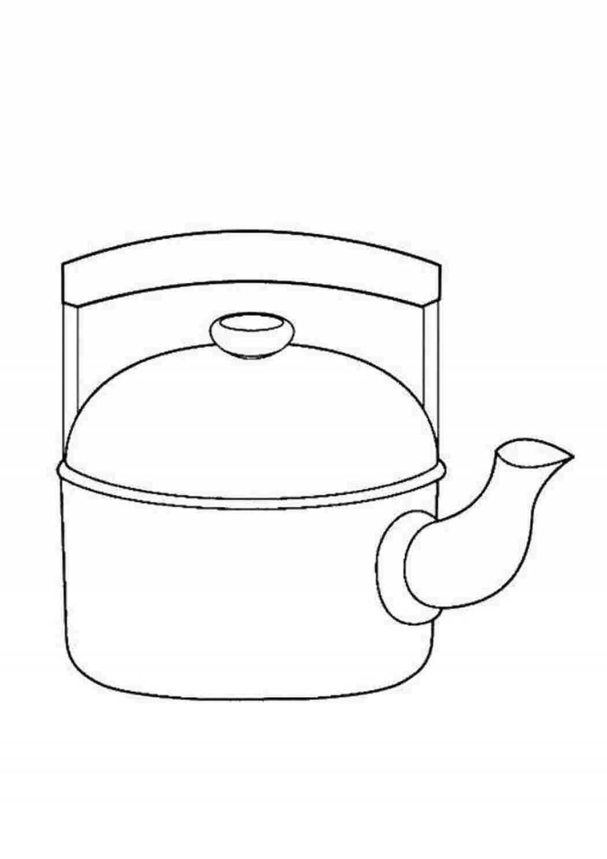 Children's teapot coloring book