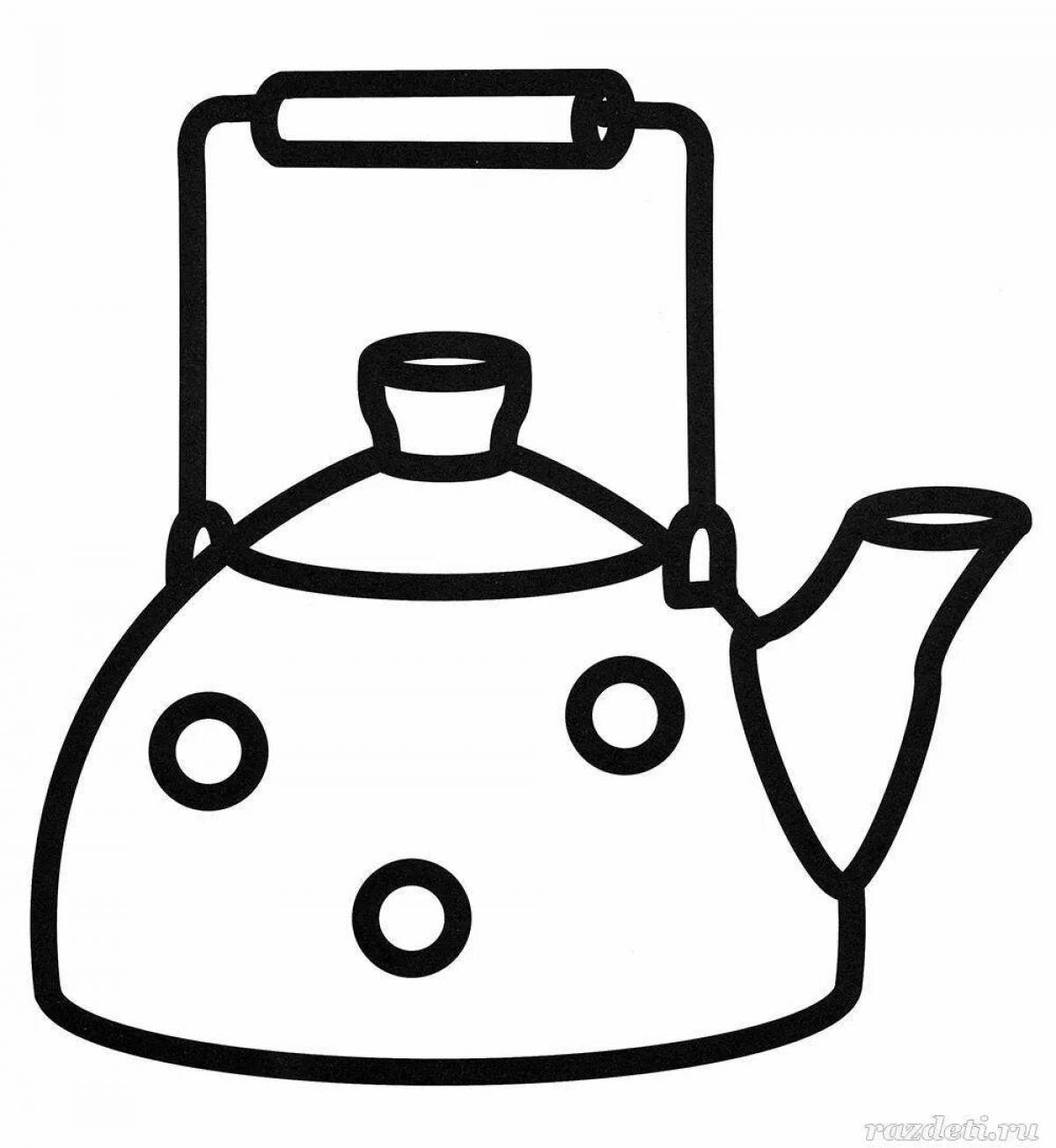 Flawless coloring of children's kettle