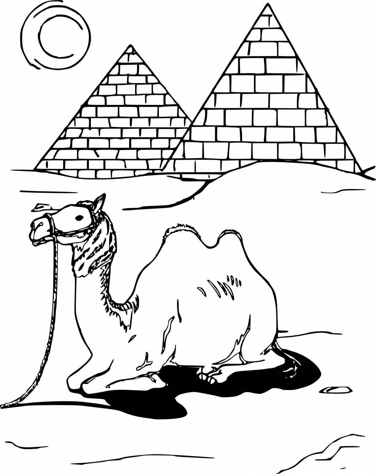 Раскраска Египетская кошка – Математические картинки