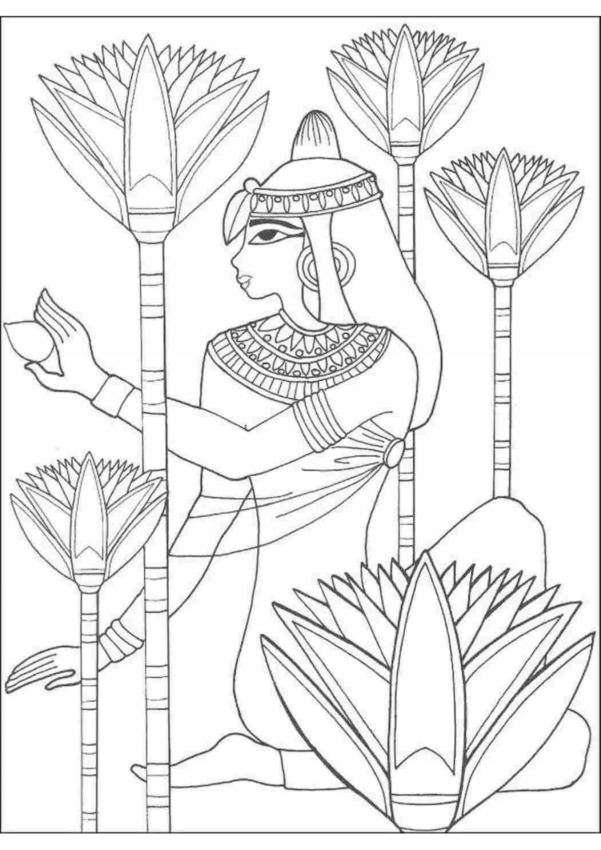 Shining egypt coloring book for kids