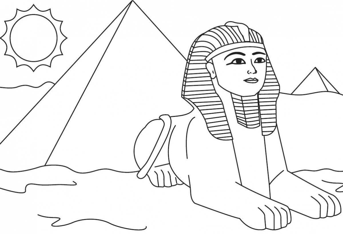 Изысканная раскраска египта для детей