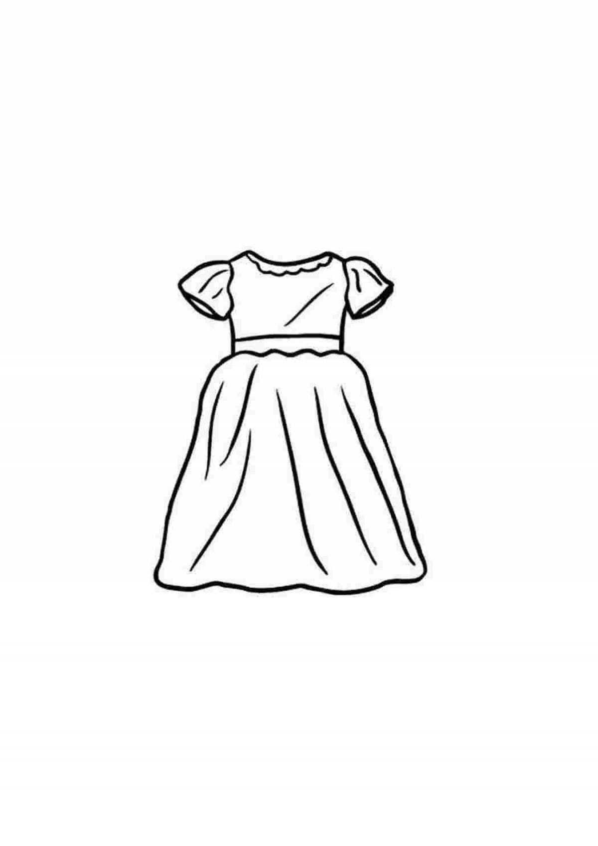 Coloring page magic dress for kids