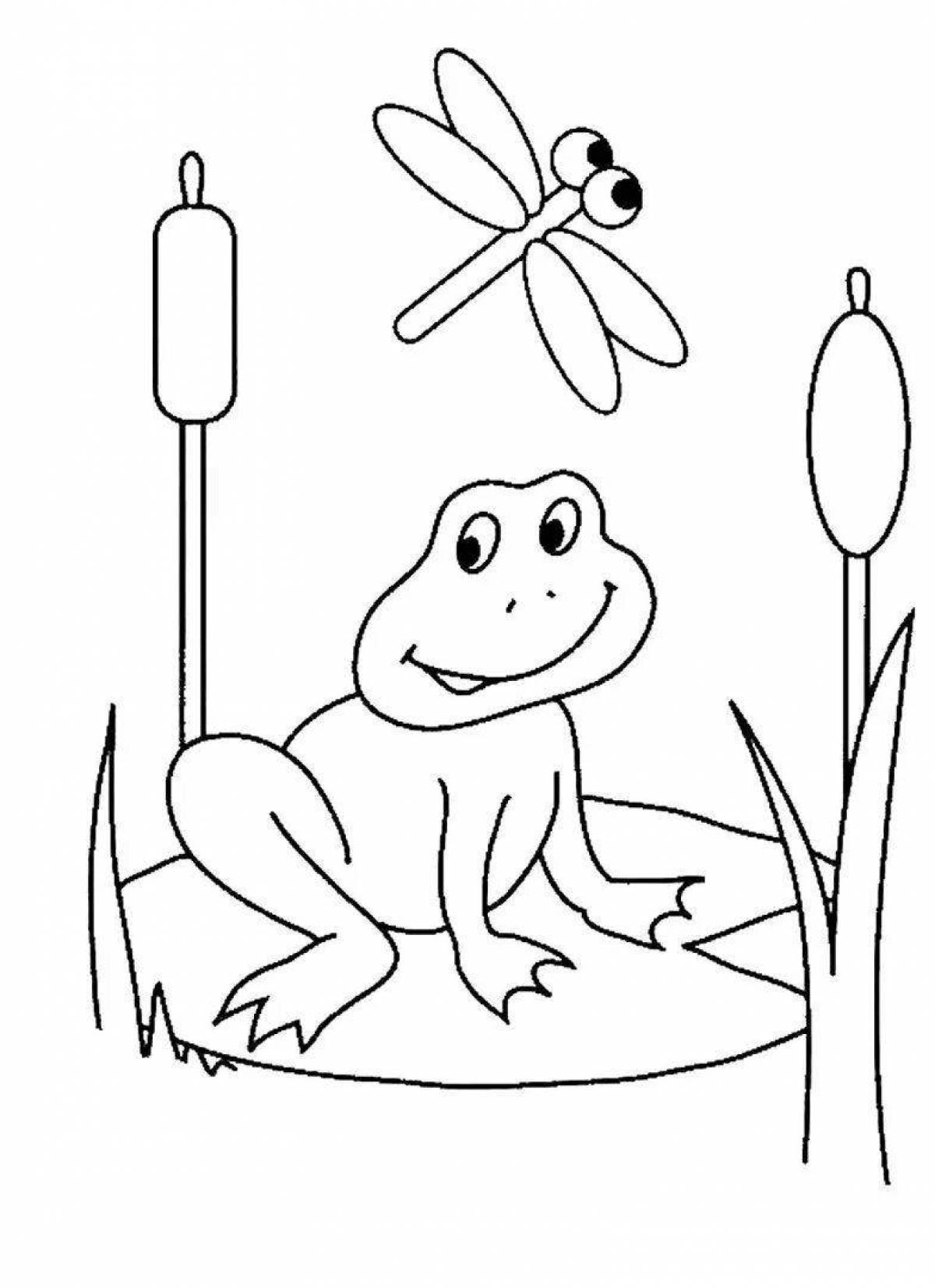 Coloring exotic swamp for kids