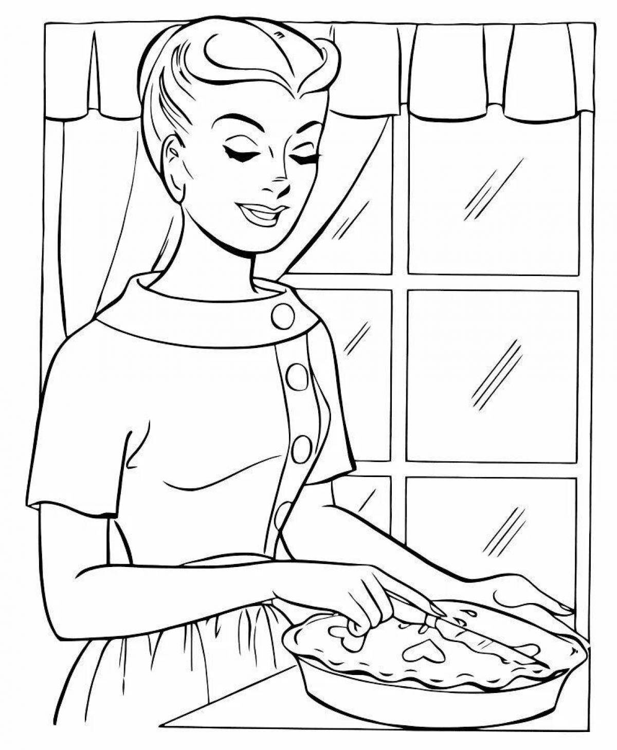 Living woman coloring pages for kids