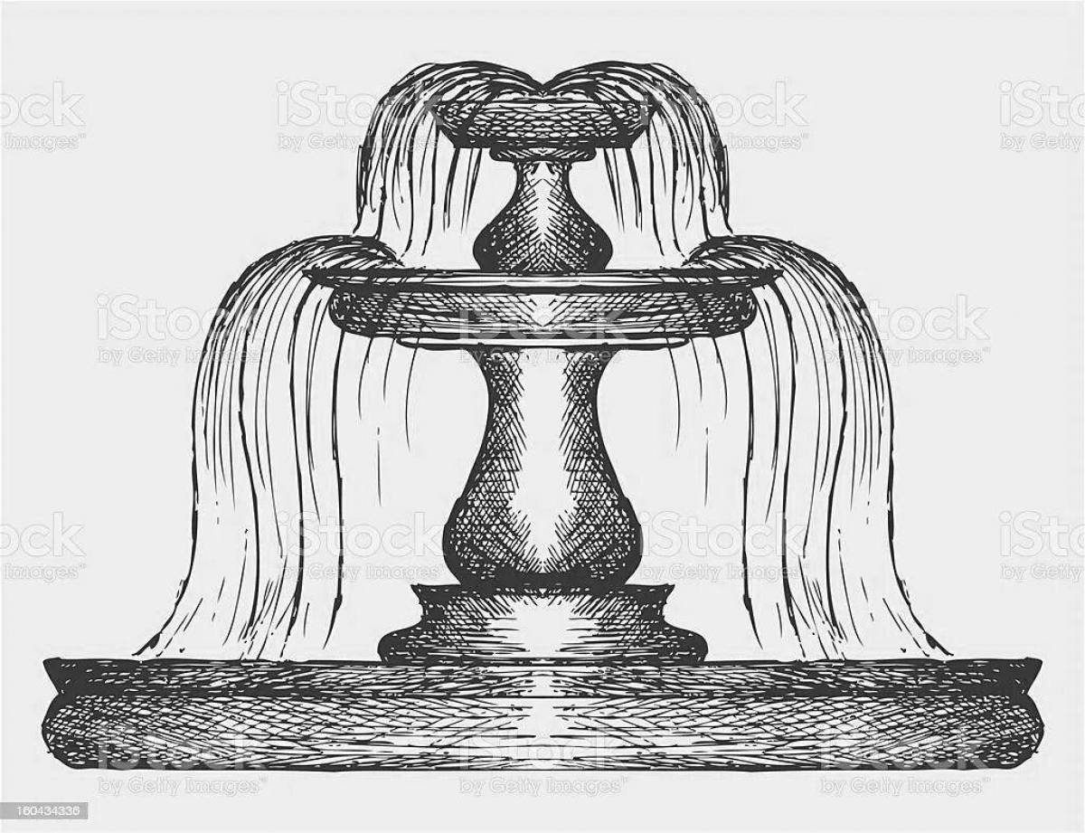 Fantastic fountain coloring book for kids