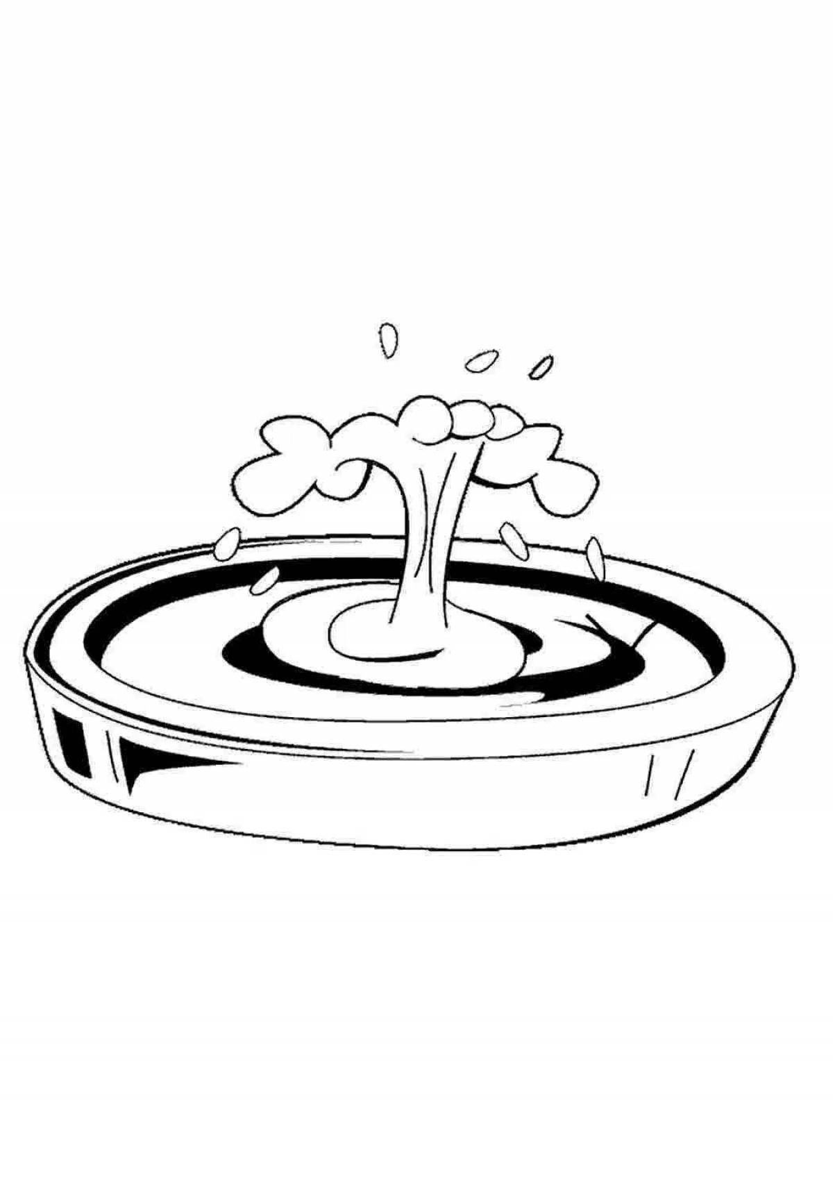Amazing fountain coloring book for kids
