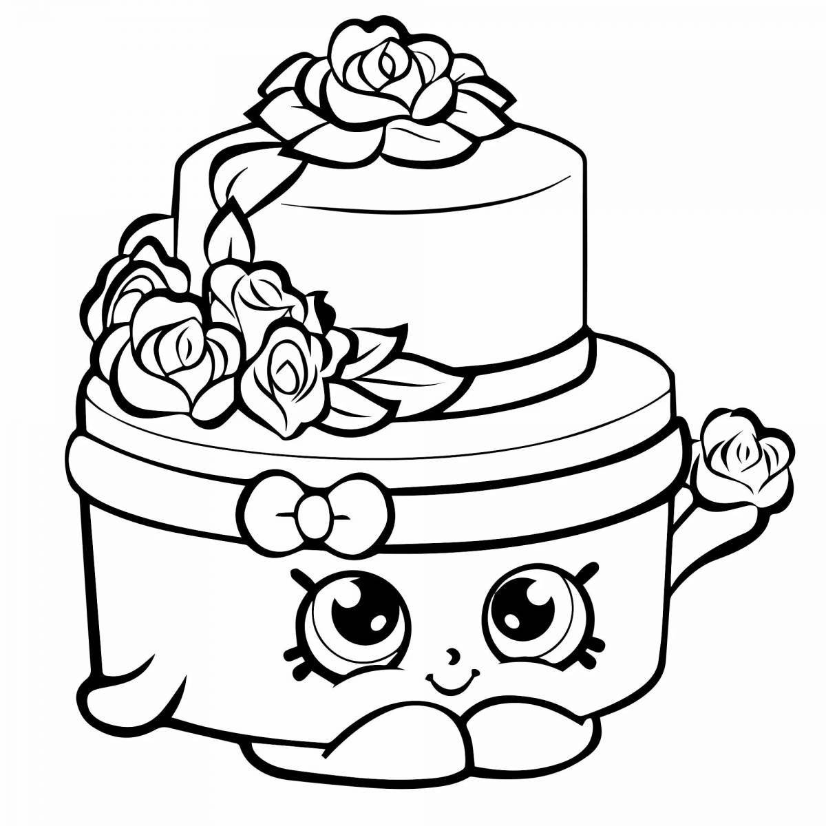 Tempting Cake Coloring Pages for Girls