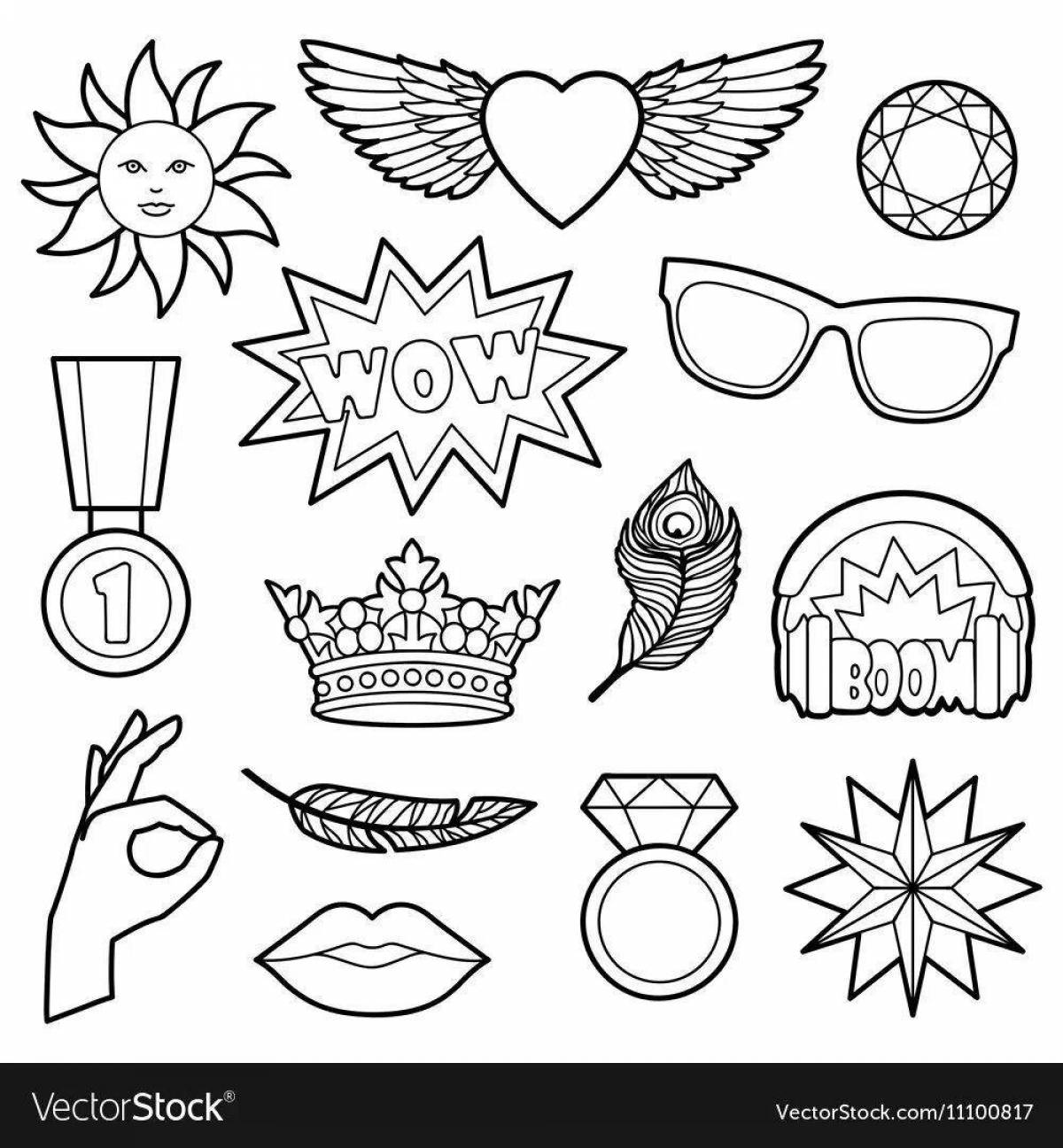 Coloring page funny blindfolds