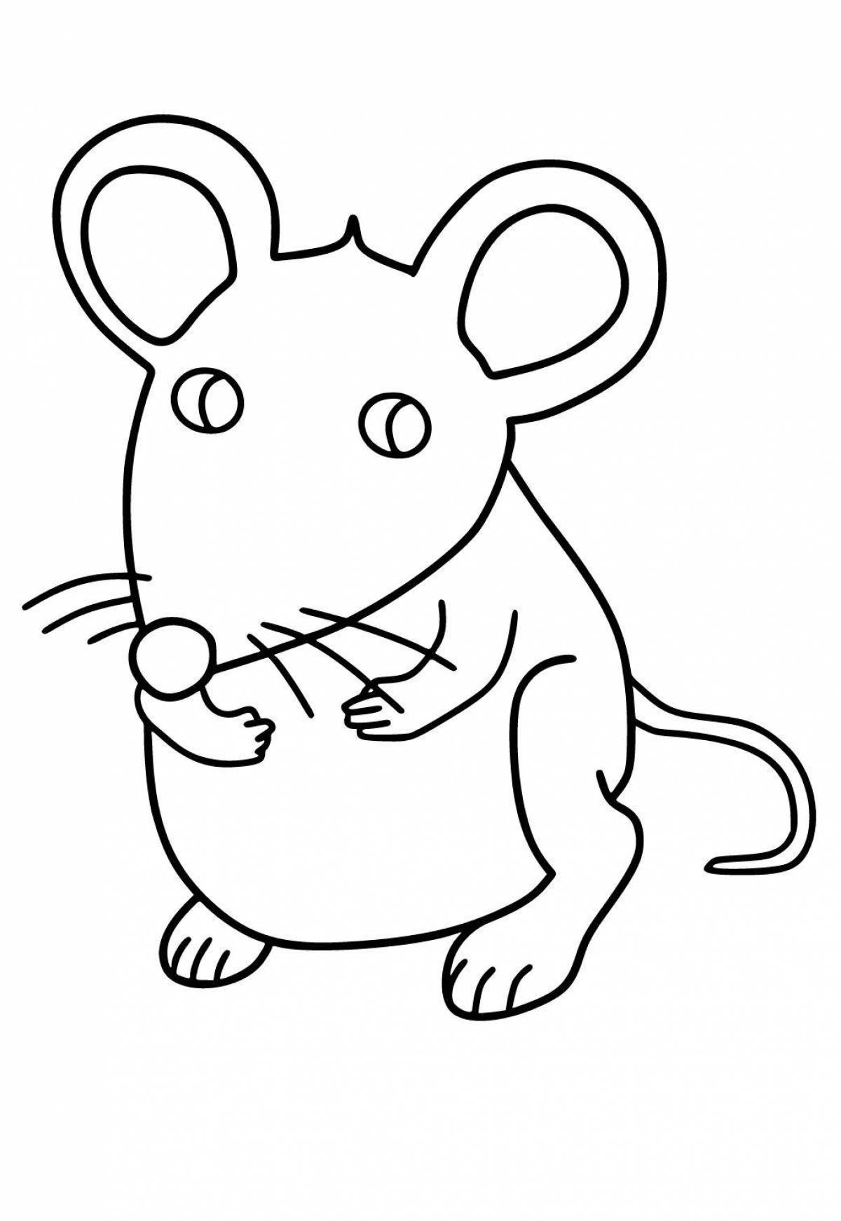 Увлекательная раскраска мыши для детей