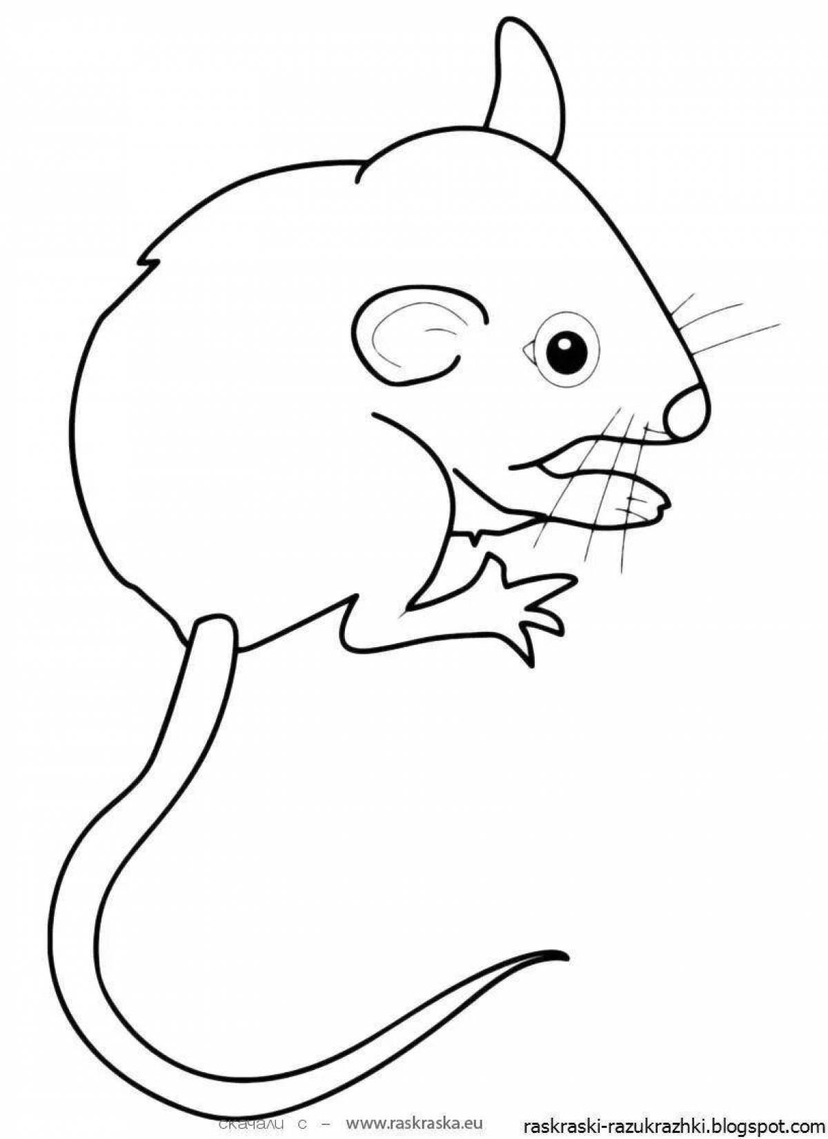 Coloring mouse for children