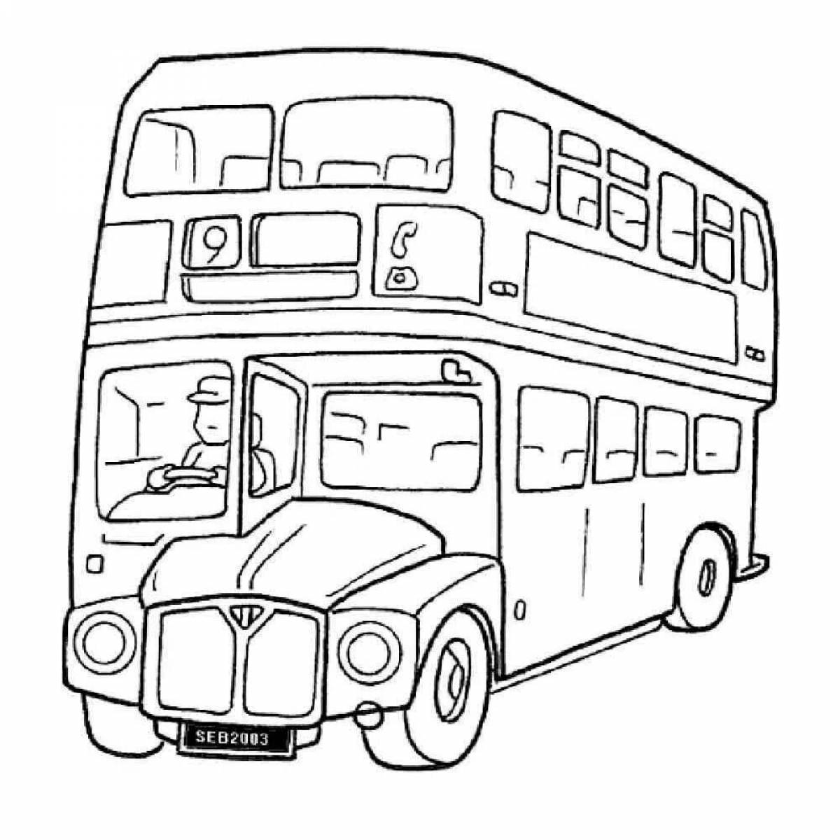 A fun bus coloring book for kids