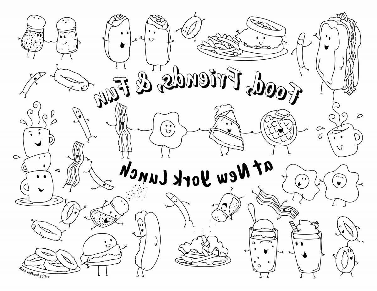 Креативное меню раскраски для малышей