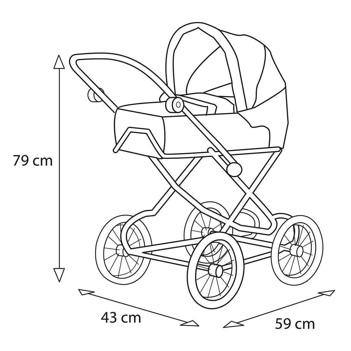 Детская коляска рисунок карандашом