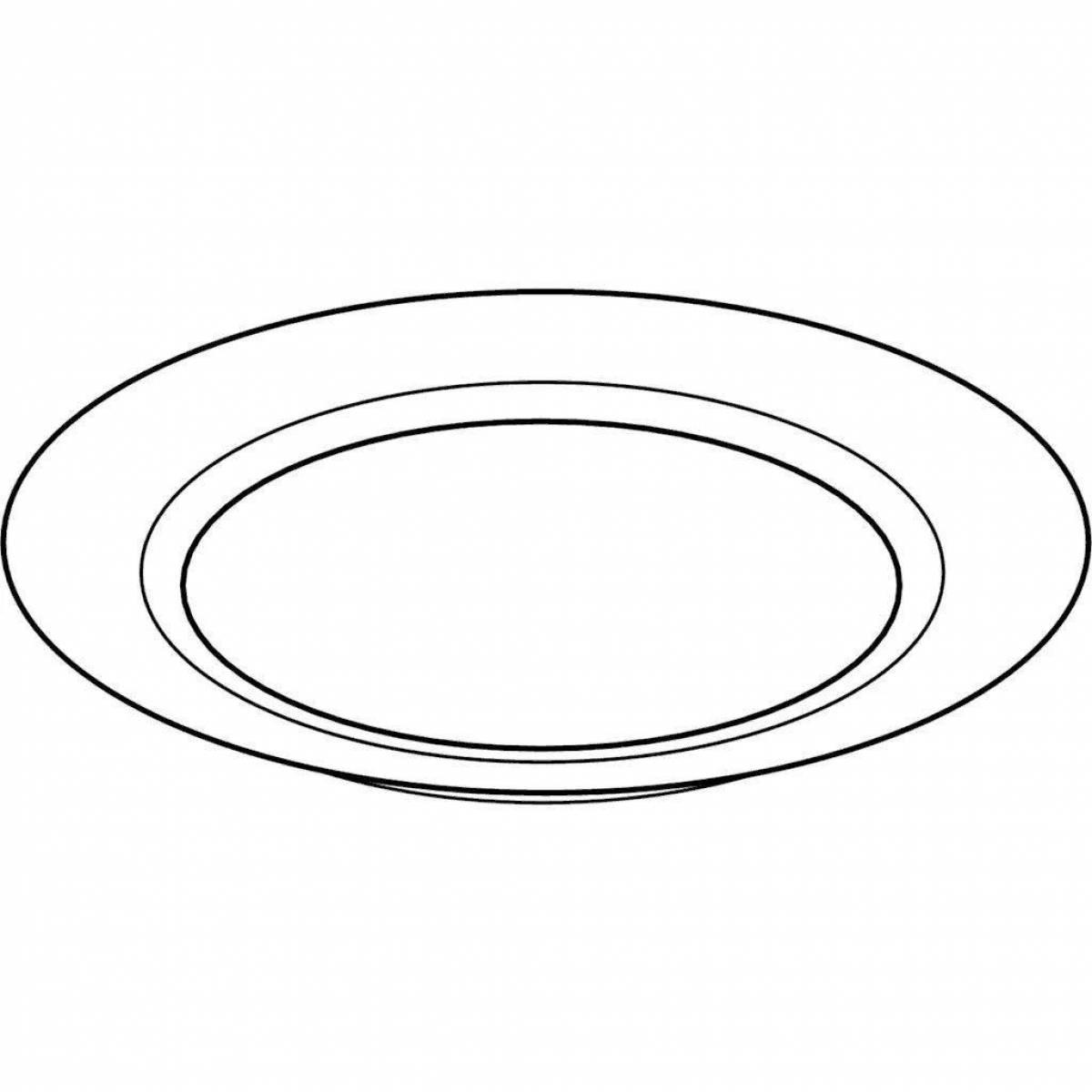 Colorful saucer coloring page for kids