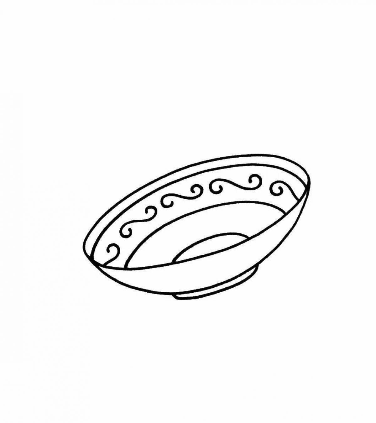 Playful baby saucer coloring page