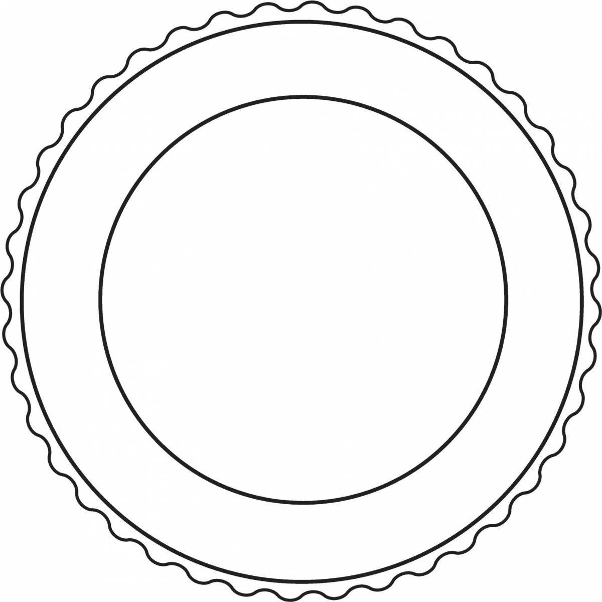 Charming saucer coloring for juniors