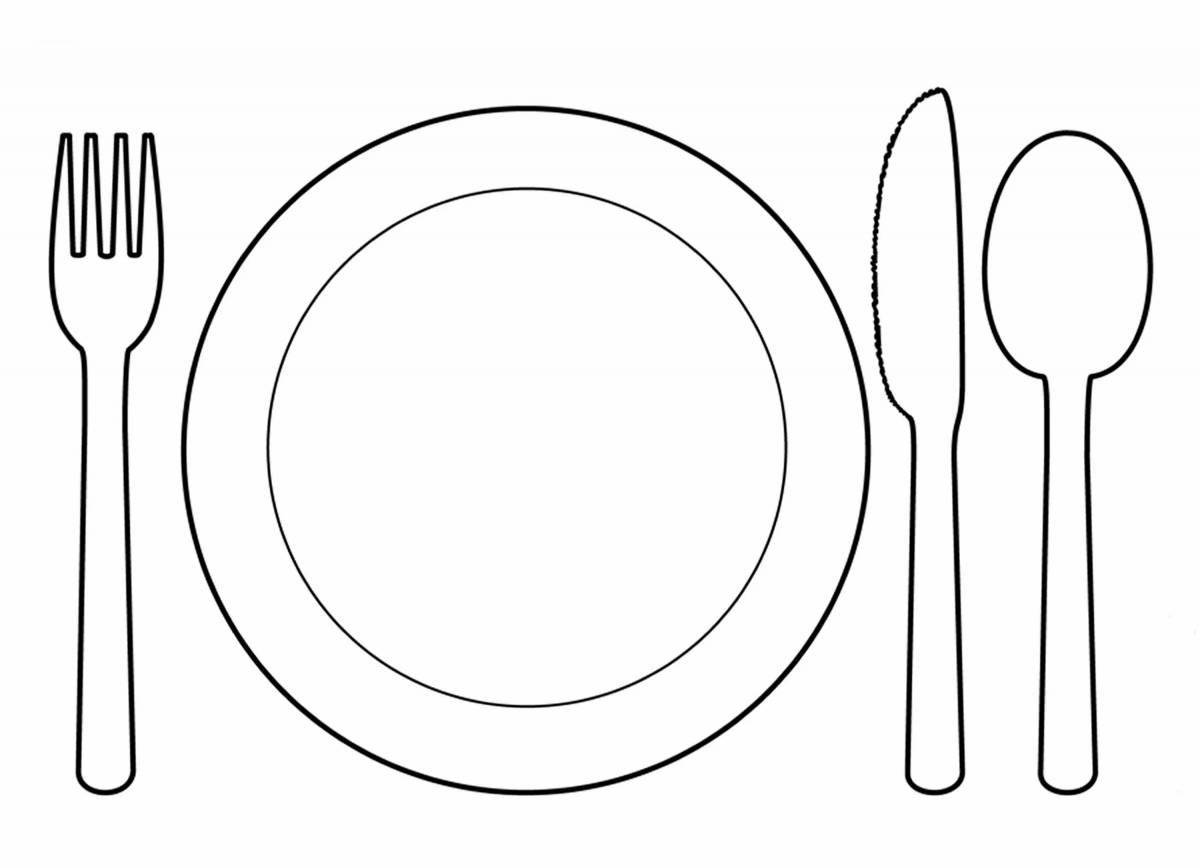 Great plate coloring page for students