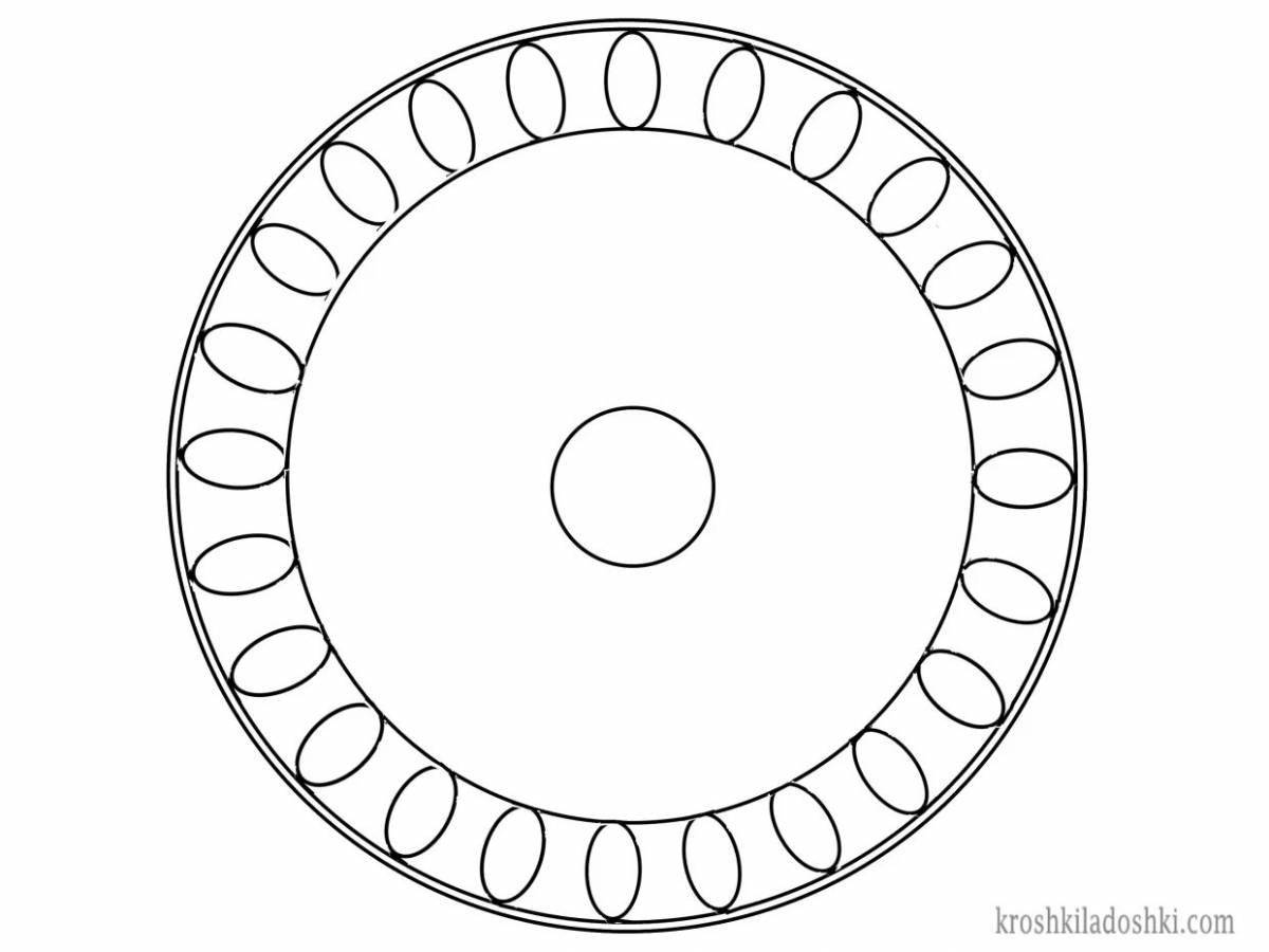 Amazing saucer coloring page for kids
