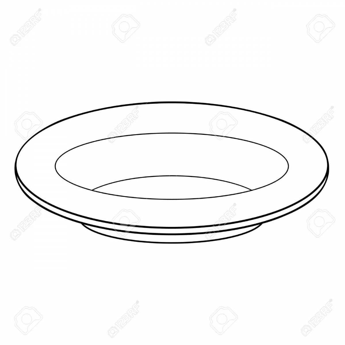 Outstanding saucer coloring page for the little ones