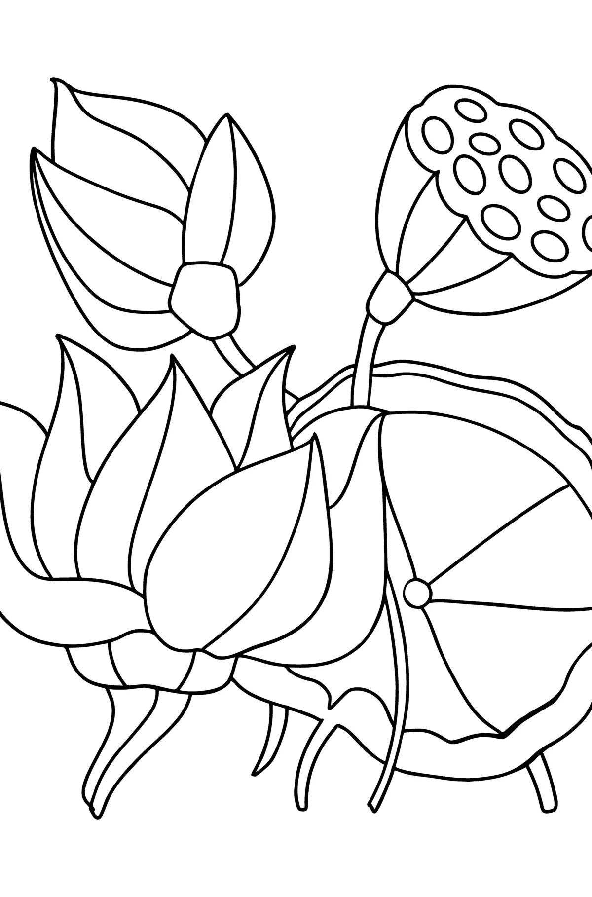 Joyful lotus coloring book for kids