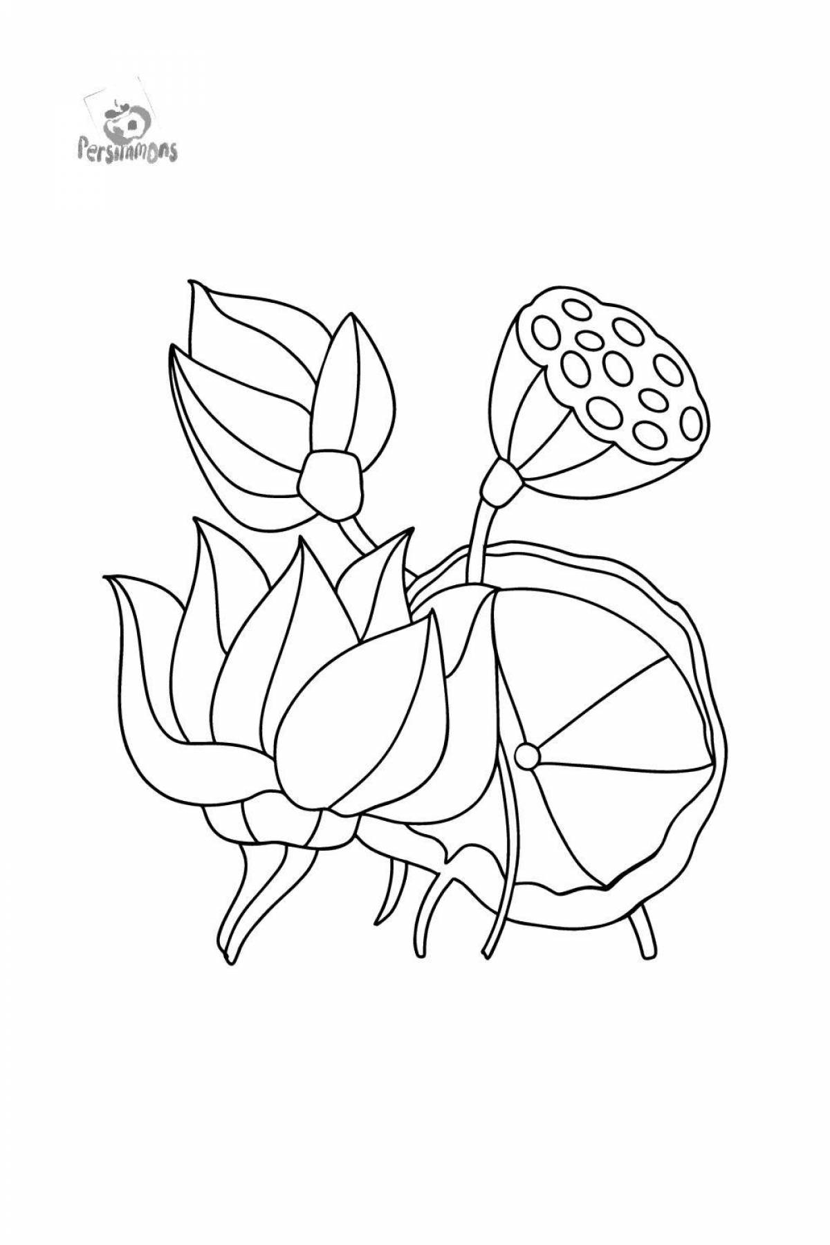 Violent lotus coloring book for kids