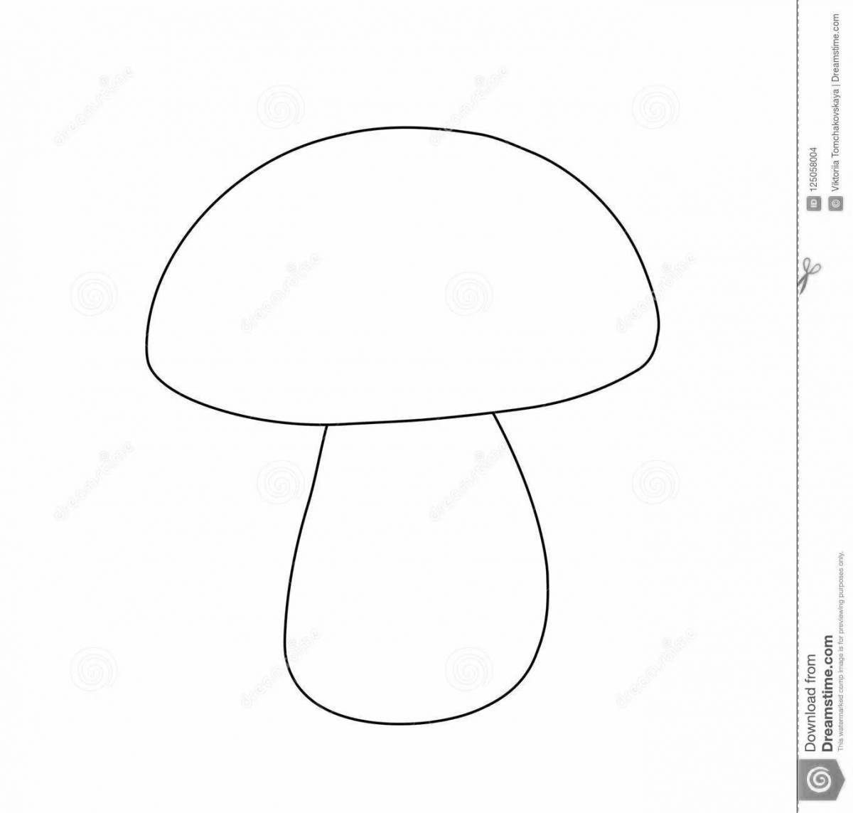Творческая раскраска грибов для детей