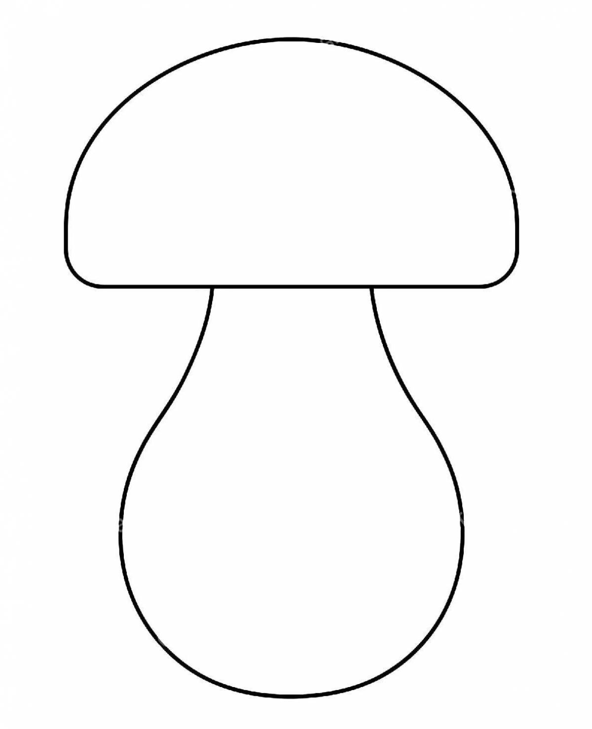 Mushroom coloring book for kids