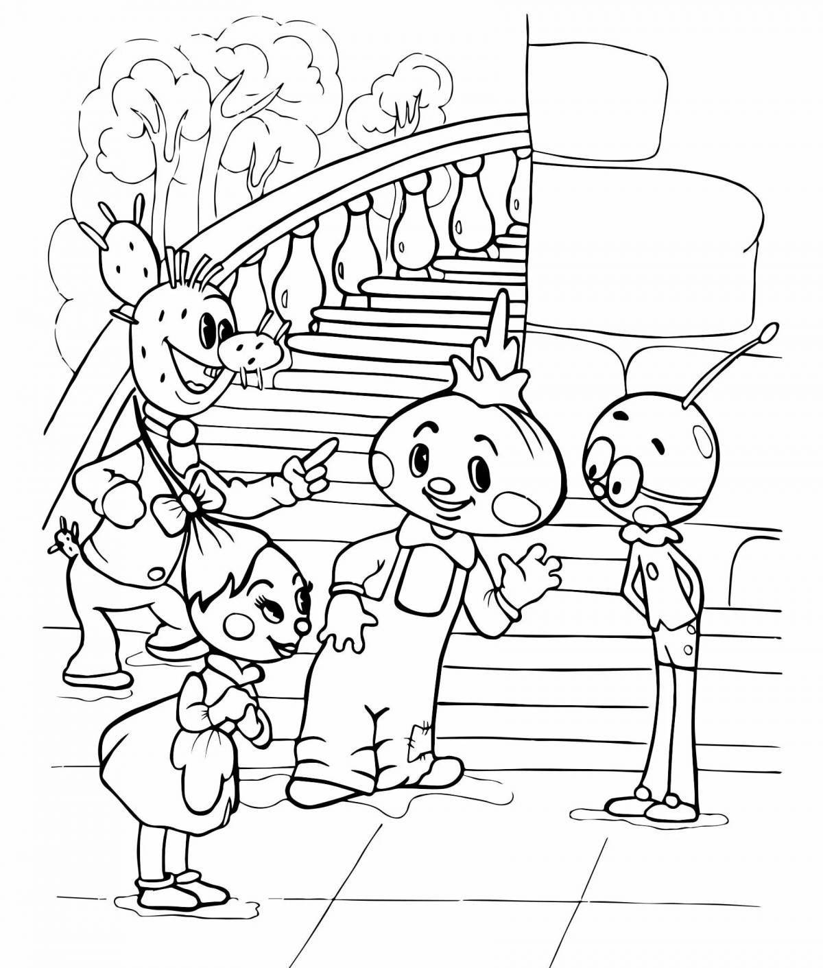 Fun chipollino coloring book for kids