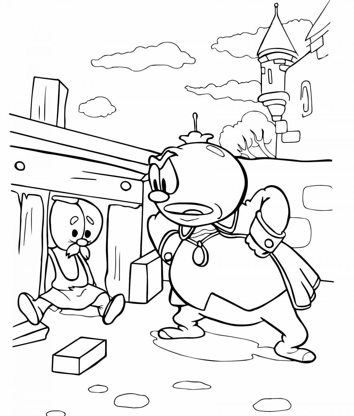 Children's chipollino coloring pages for kids