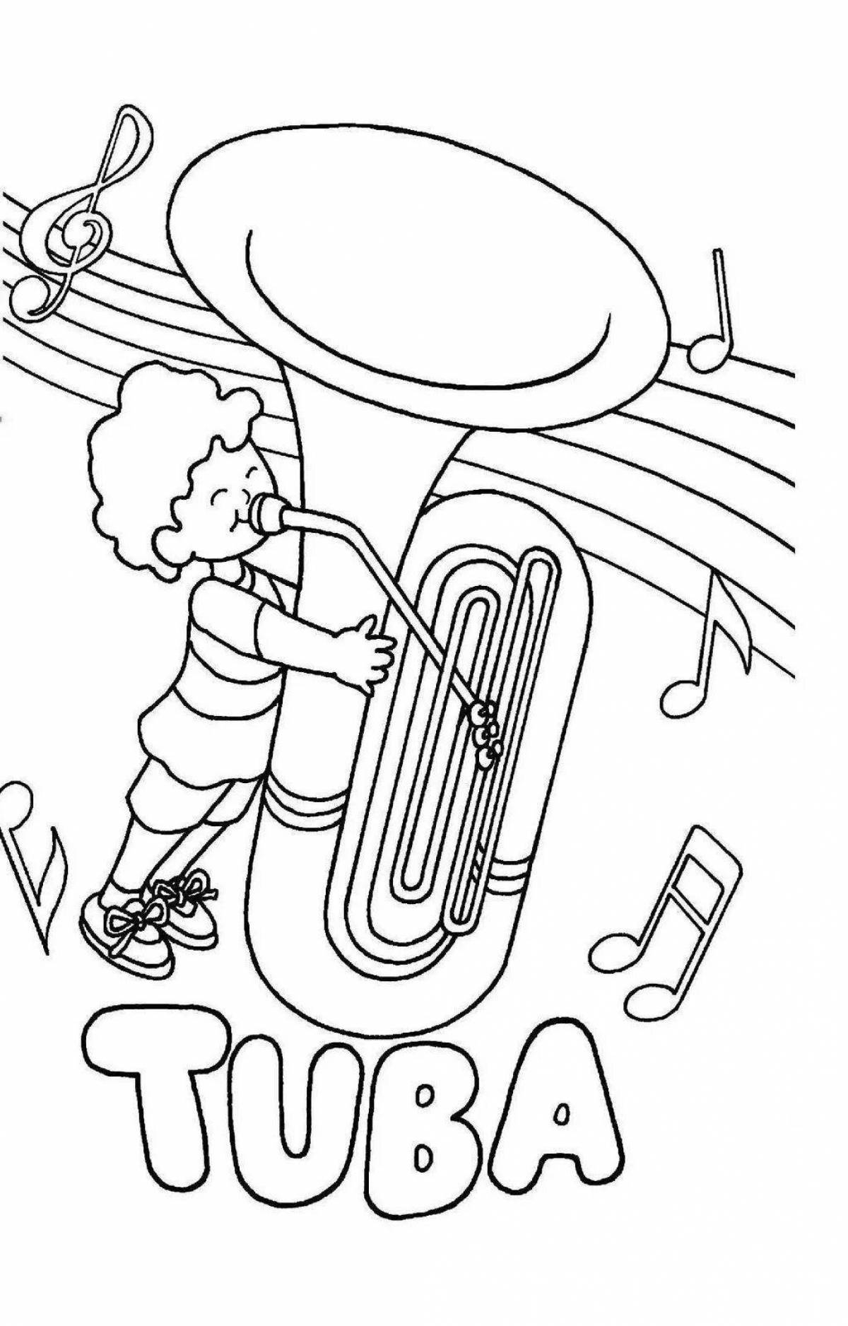 Playful musical coloring book for kids