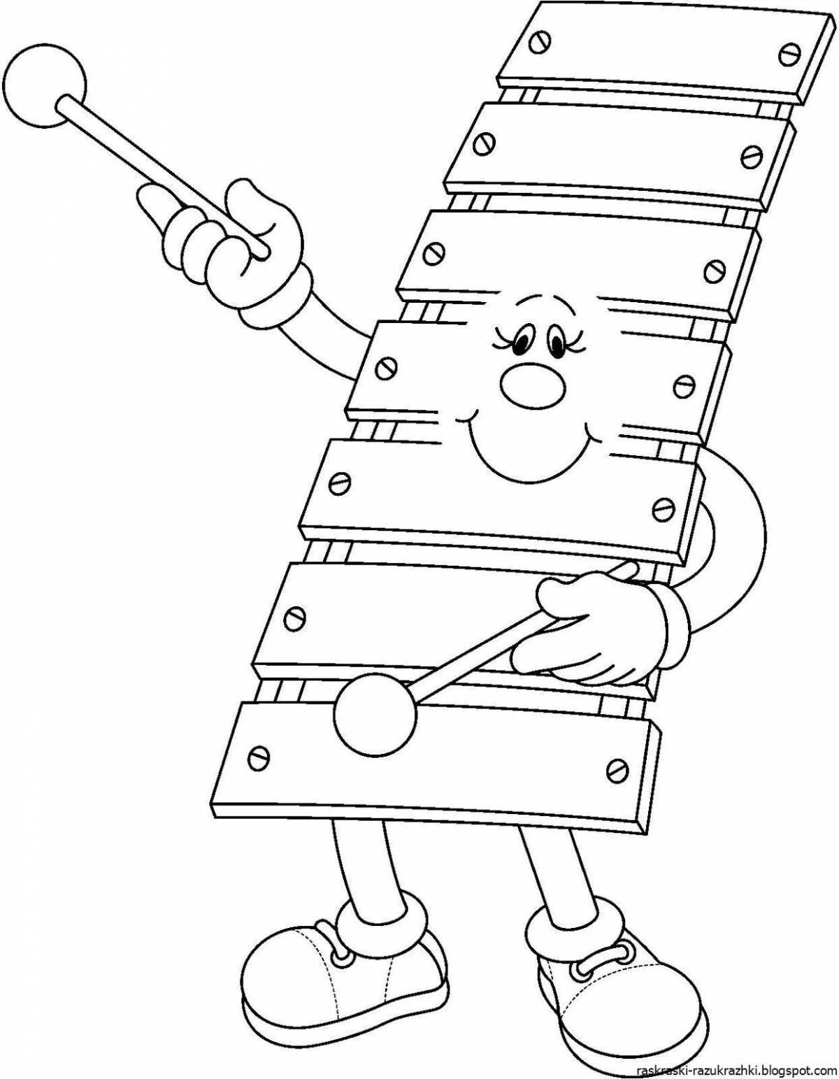 A fun musical coloring book for kids