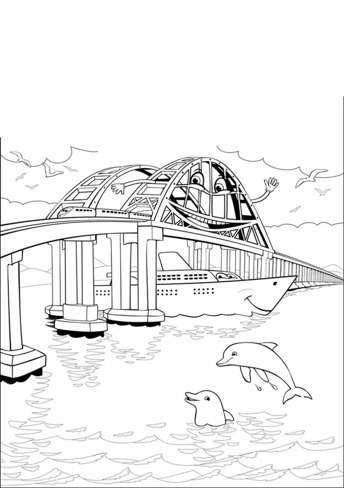 Rampant bridge coloring book for kids