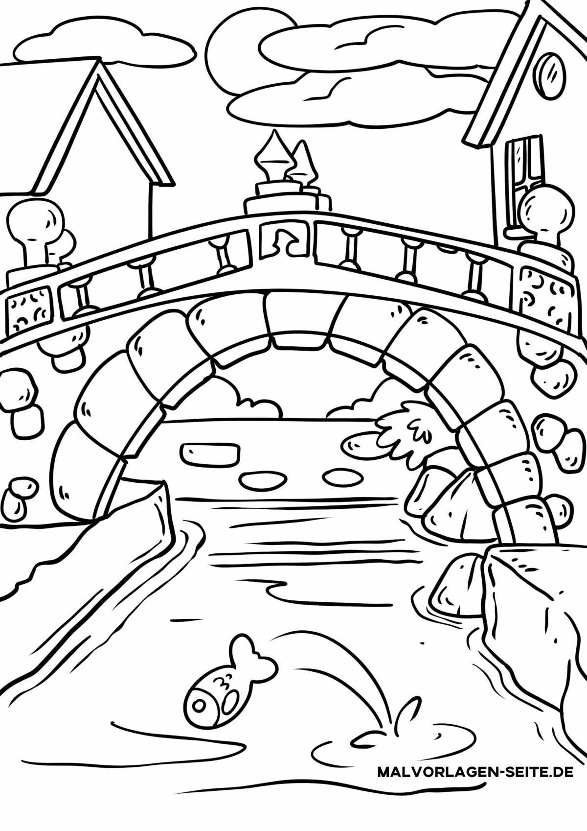 Big bridge coloring book for kids