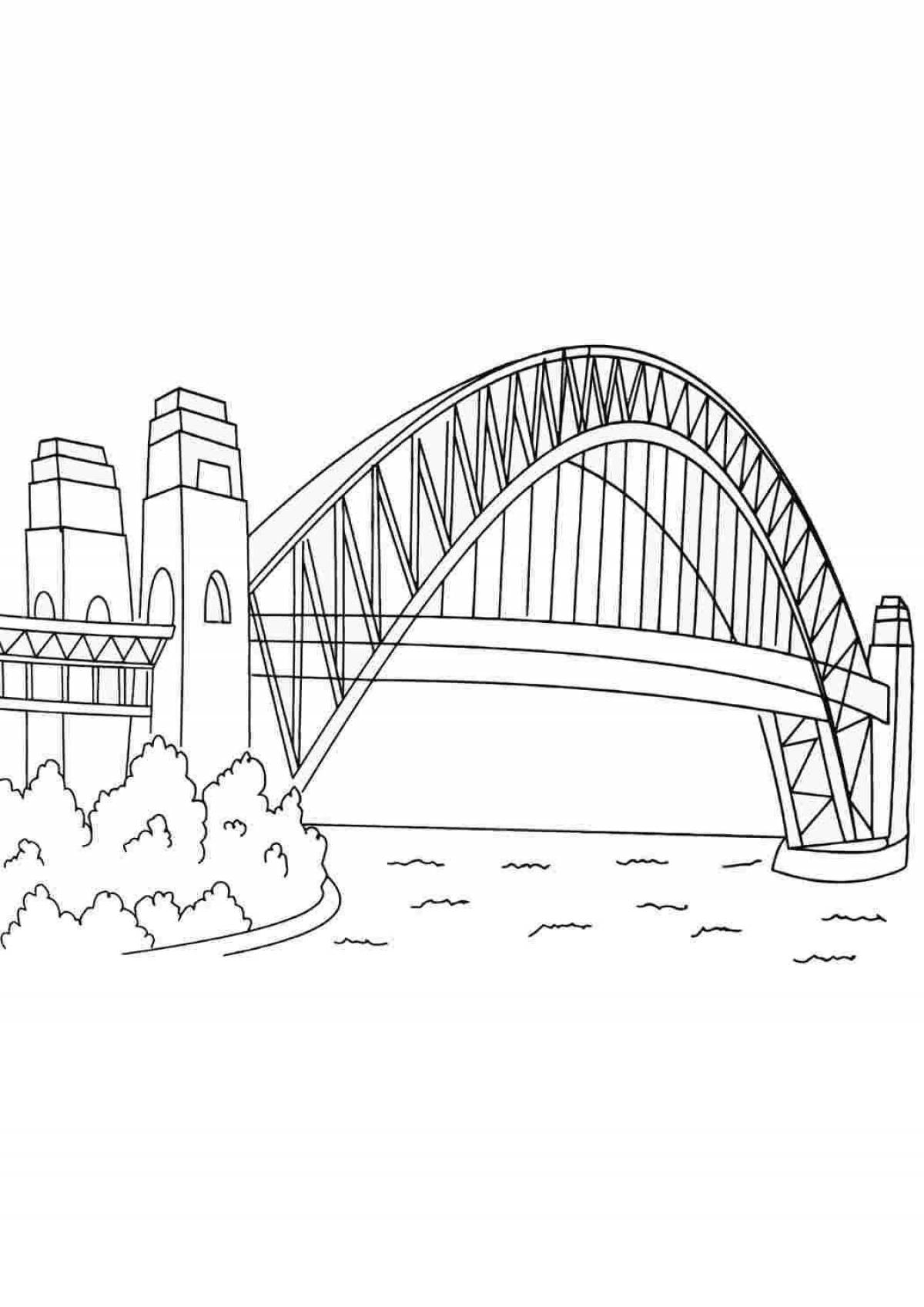 Living bridge coloring book for kids