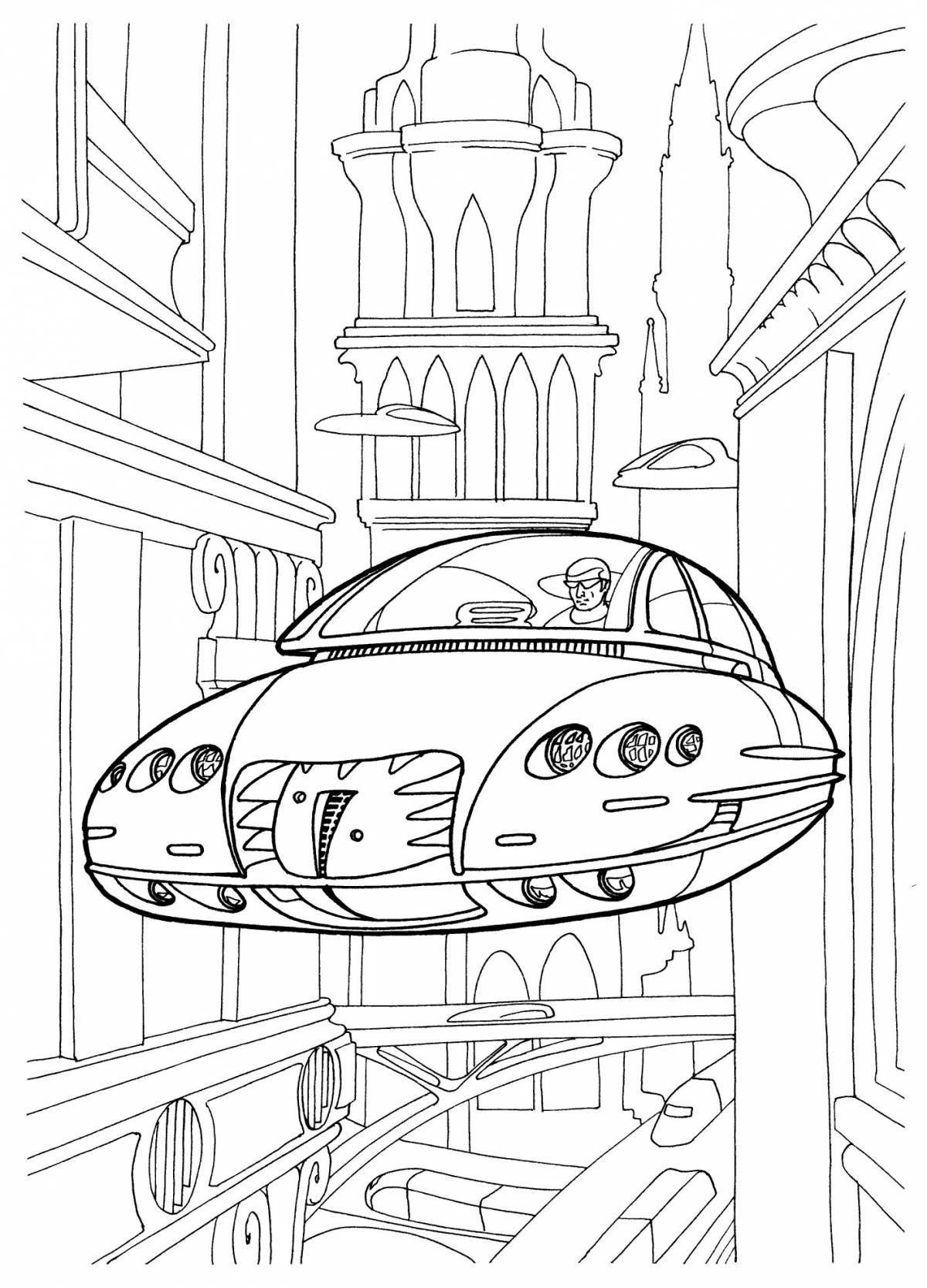 Time machine coloring book for kids