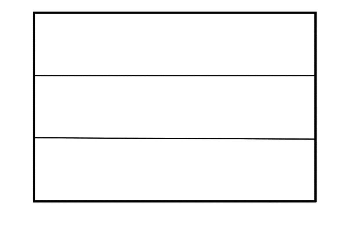 Великолепная раскраска с флагом россии для детей