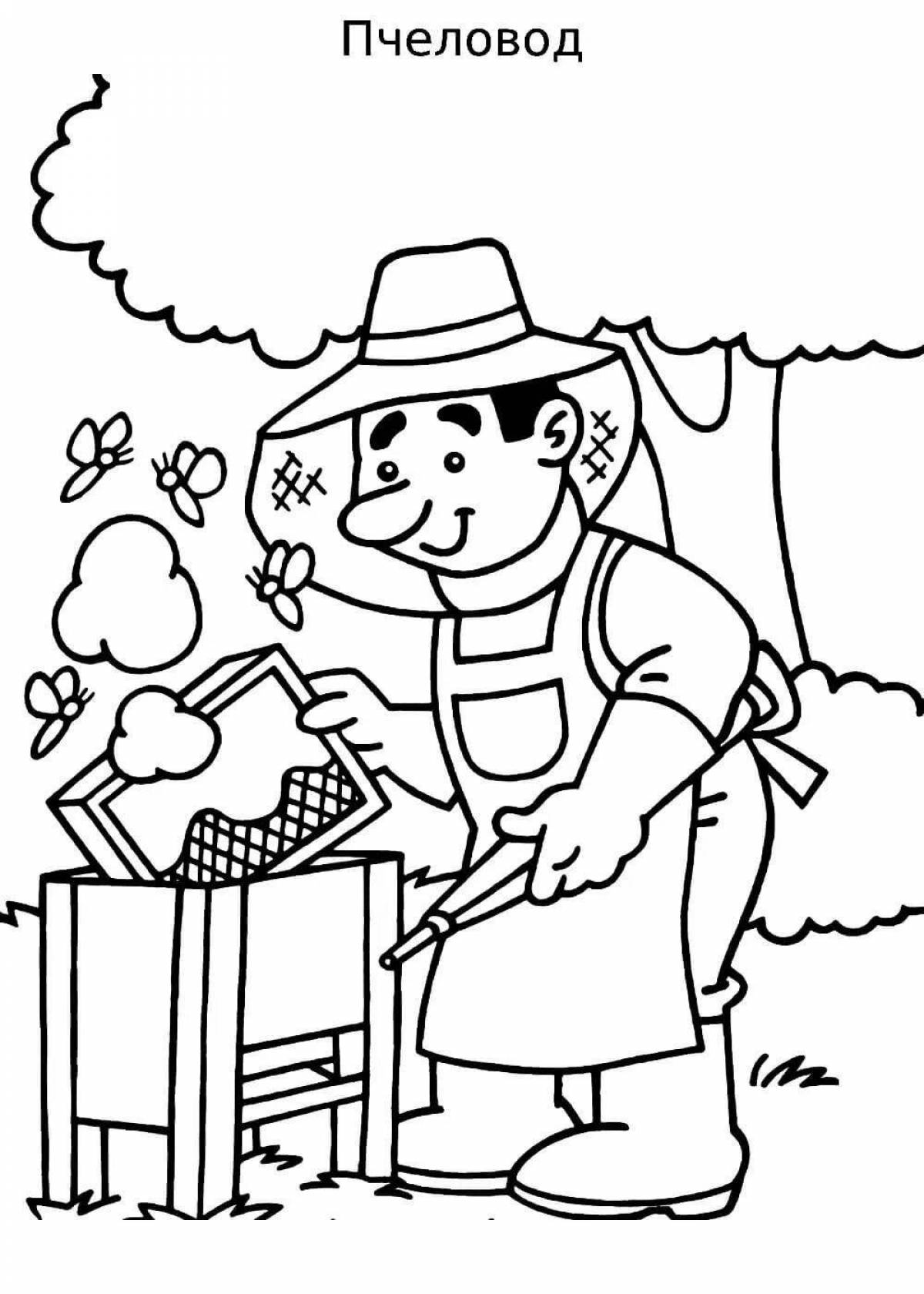 Glorious coloring world of professions for children