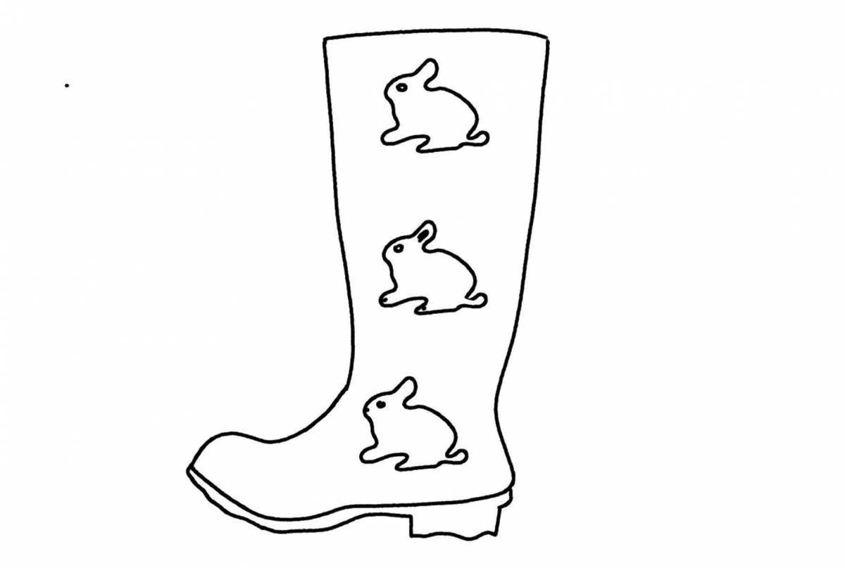 Fun coloring of rubber boots