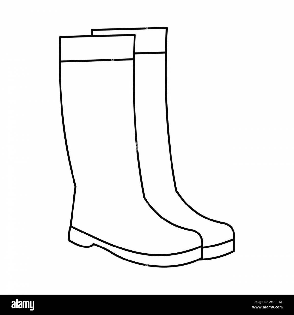 Fabulous rubber boots coloring page