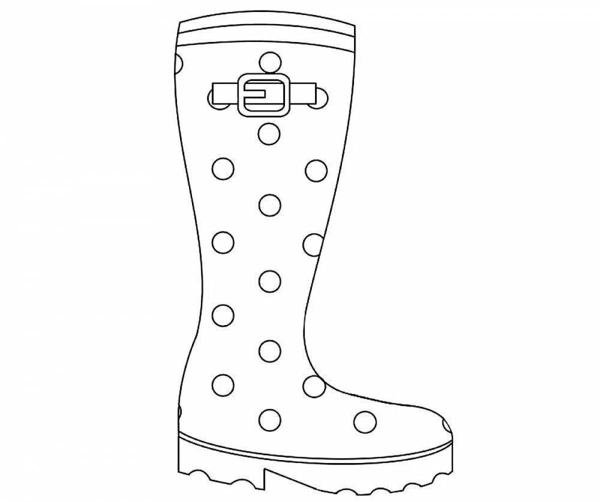 Sweet rubber boots coloring page