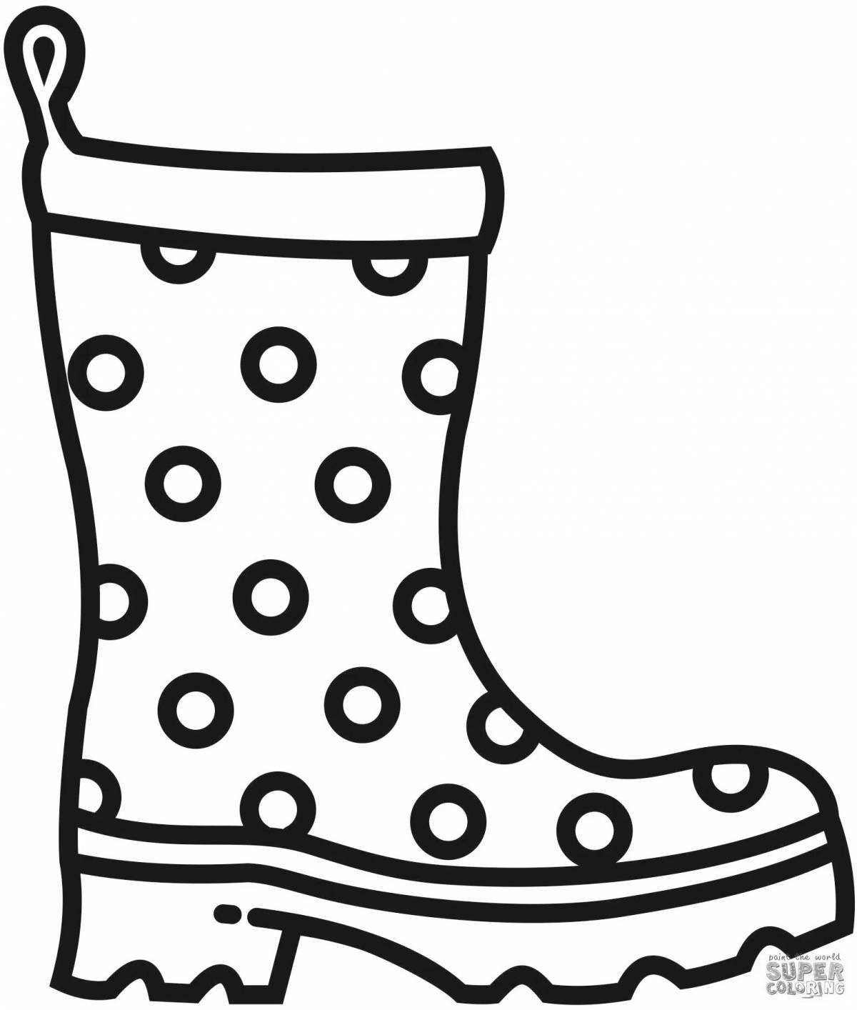 Stunning rubber boots coloring book