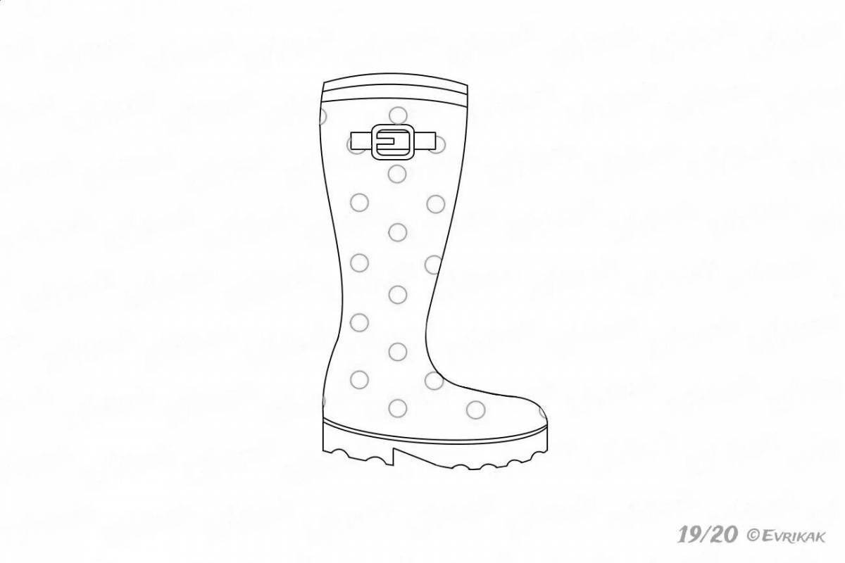 Coloring page bold rubber boots
