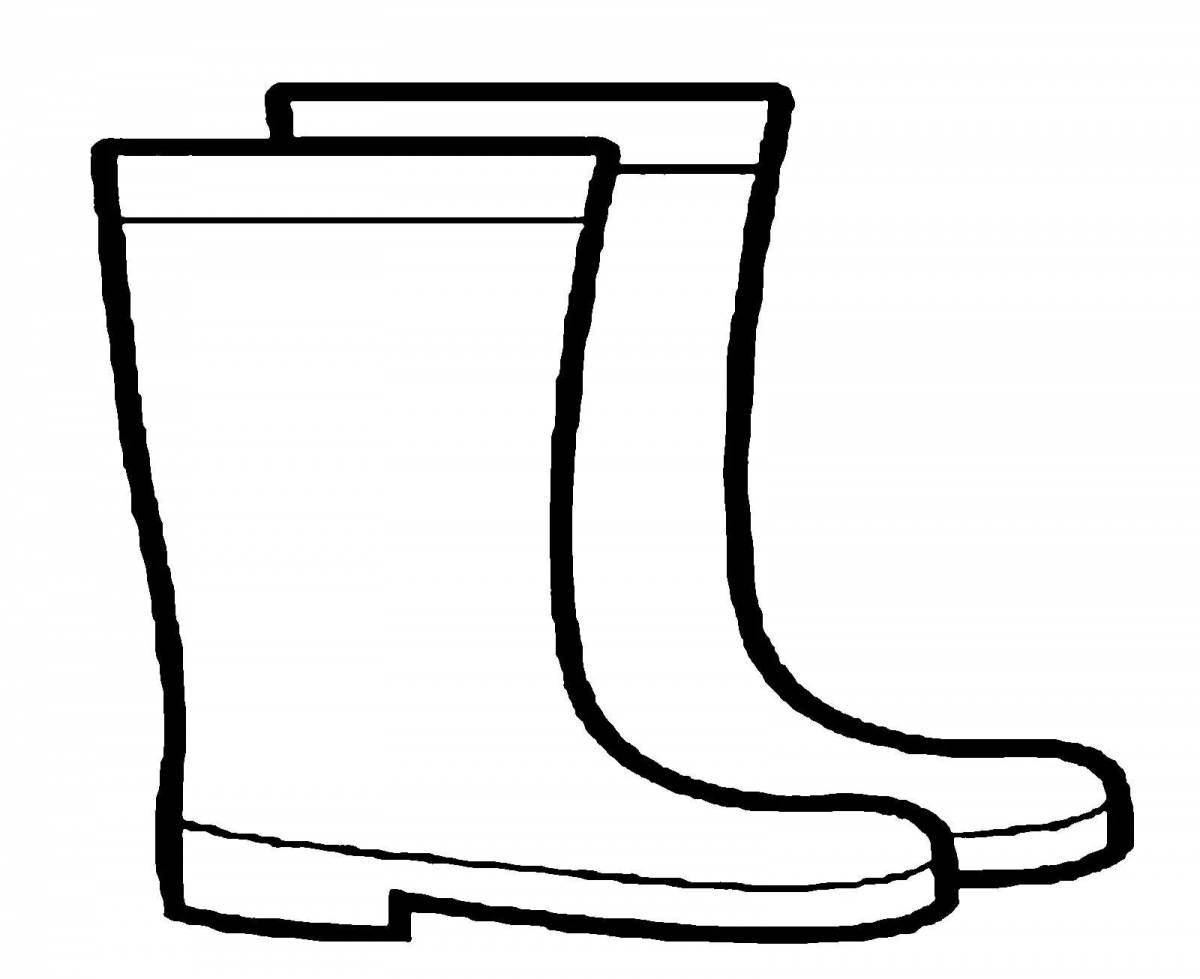 Rubber boots coloring page