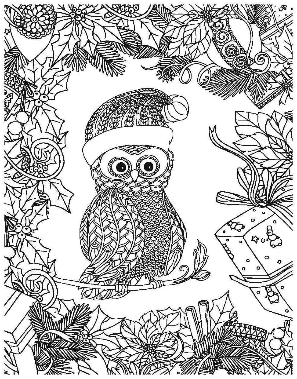 Live winter anti-stress coloring book for kids