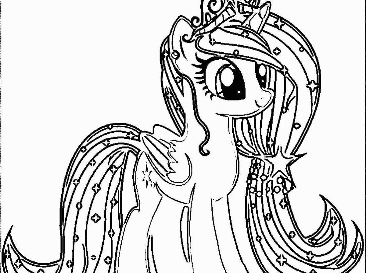 Divine coloring pony unicorn for girls