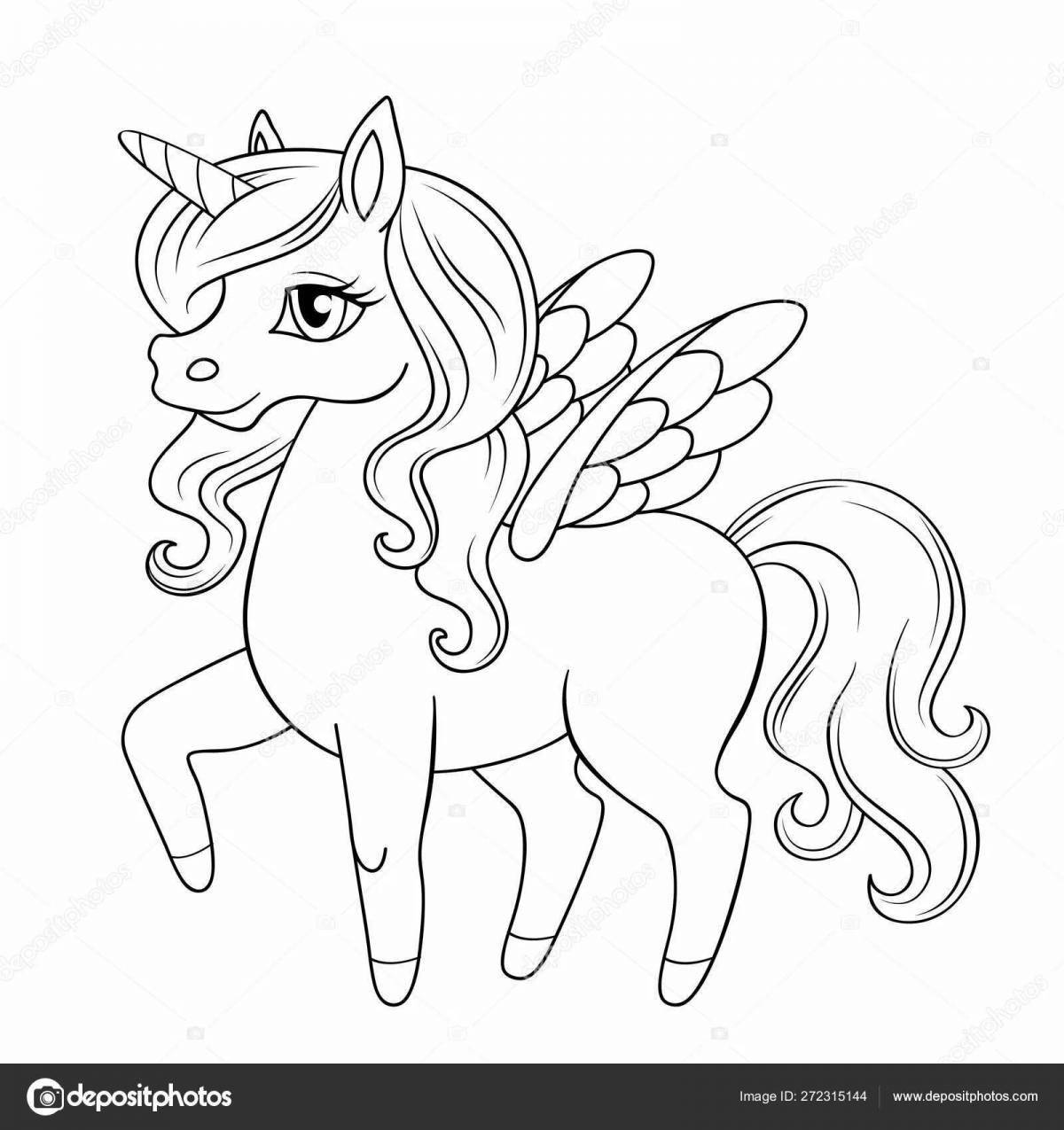 Violent coloring pony unicorn for girls