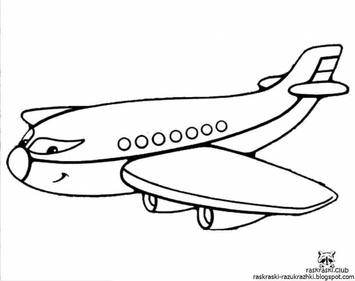 Креативный рисунок самолета для детей