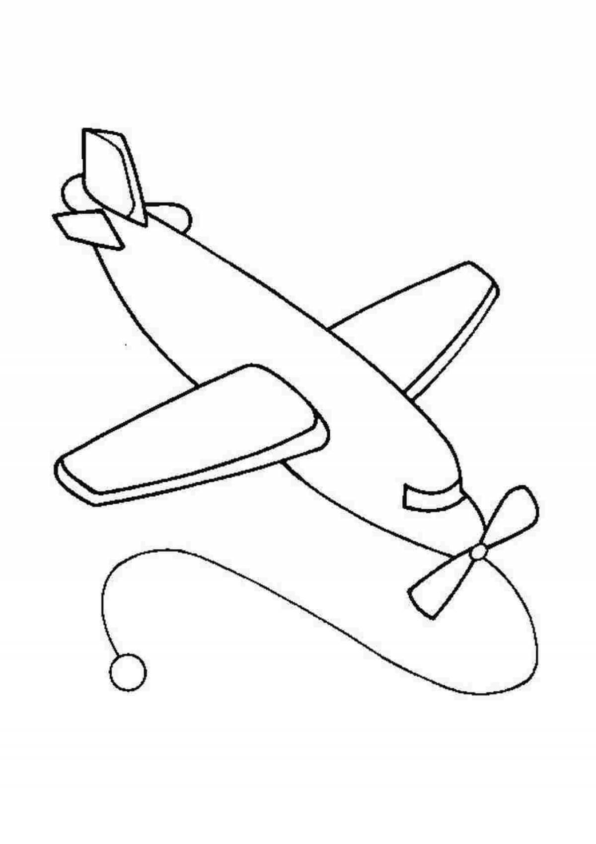 Очаровательный рисунок самолета для детей