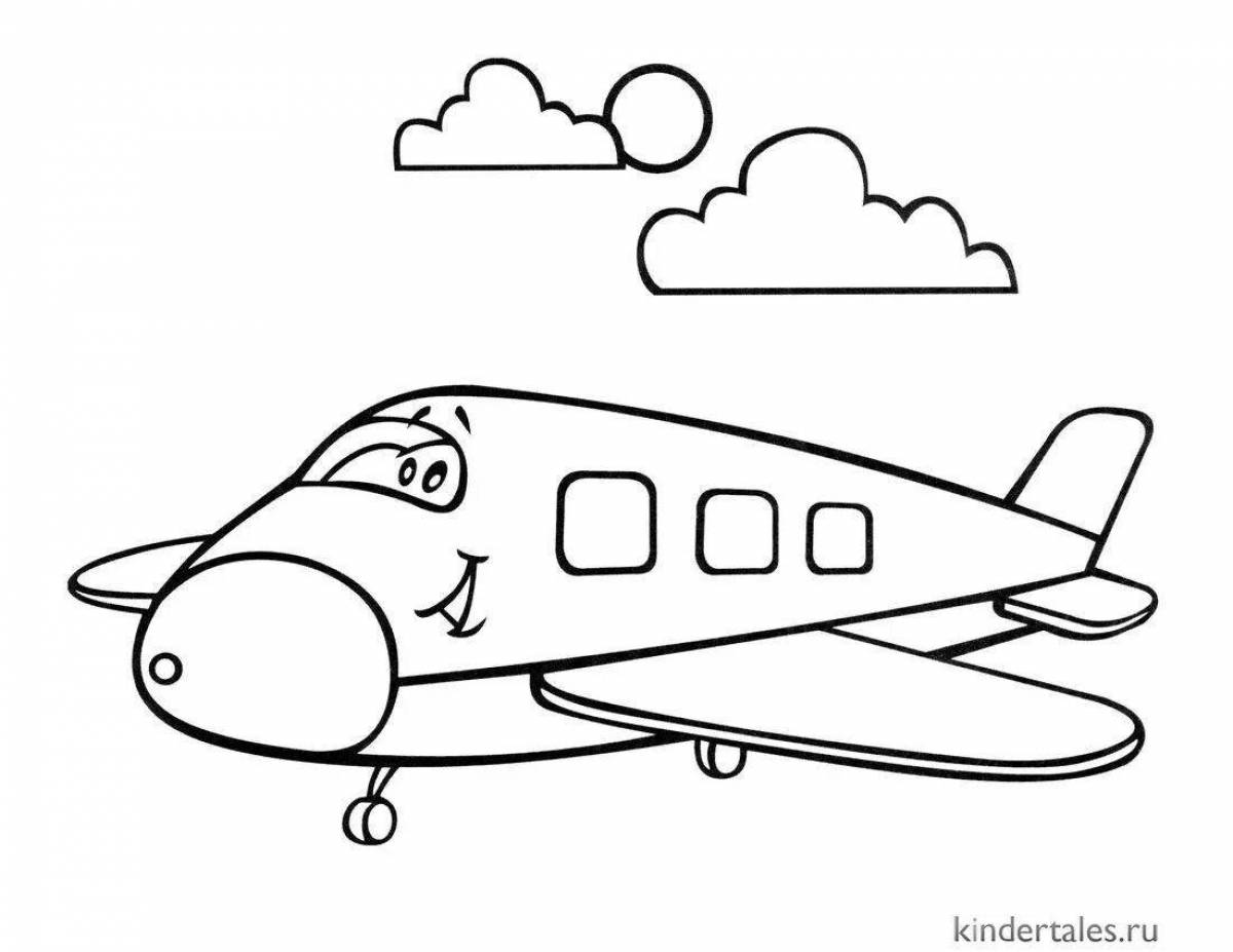 Творческий рисунок самолета для детей