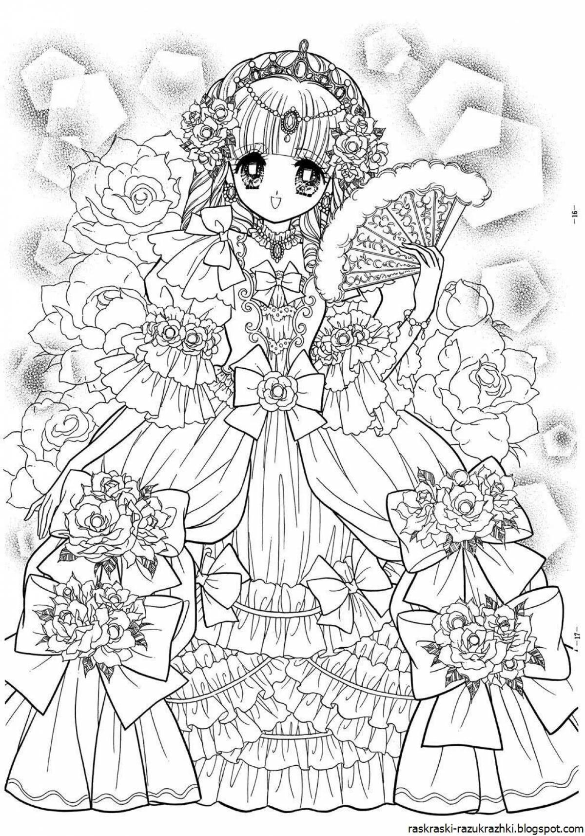 Awesome anime coloring pages for girls